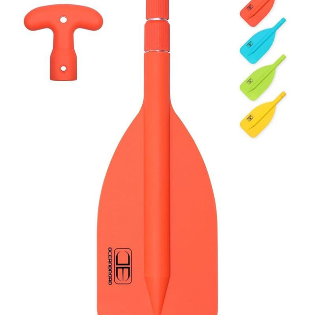 OCEANBROAD Telescoping Emergency Paddle 21''-42''（Assembling Required）/26''-54'' Aluminium Shaft for Kayaking Boating Canoeing River Tubing