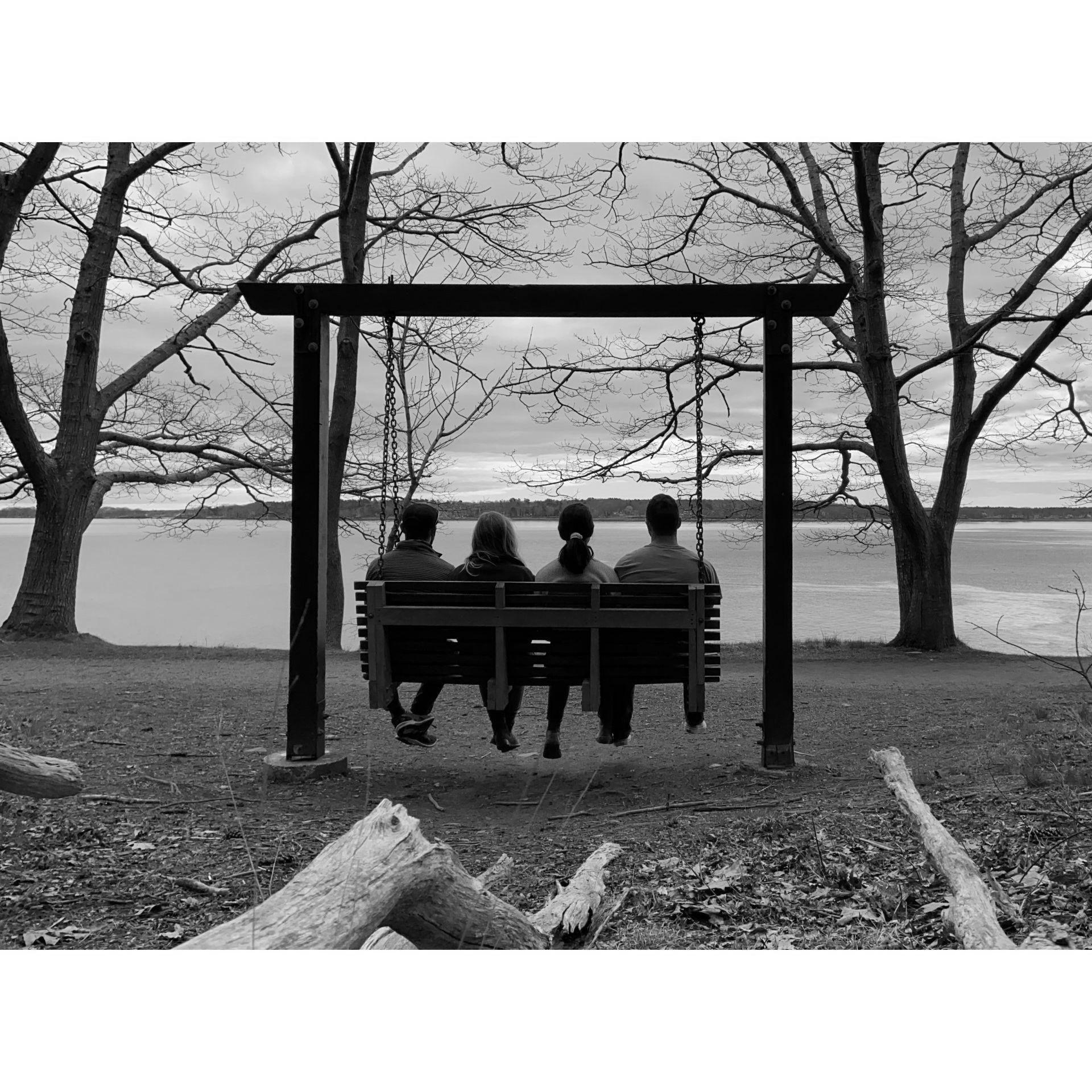 Mackworth Island, ME, 2021 - A quick trip up to film Eliot's wedding and spend time with Cam's college buddies Maeve and Preston. We hiked around this island and talked about when life was simpler.