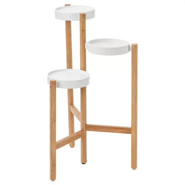 SATSUMAS Plant stand, bamboo, white30 ¾ "