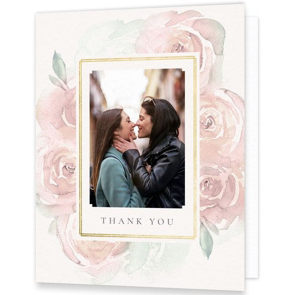 Sakura Multiphoto | Dark Red | Zola Thank You Cards