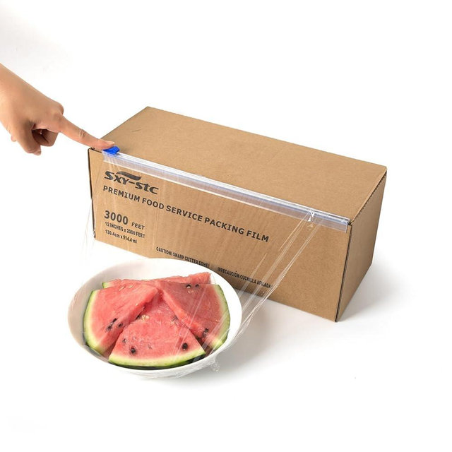 Food Serivce Cling Film Plastic Food Wrap Cling Wrap12 Inch x 3000 Feet For Restaurant or Big Home Use