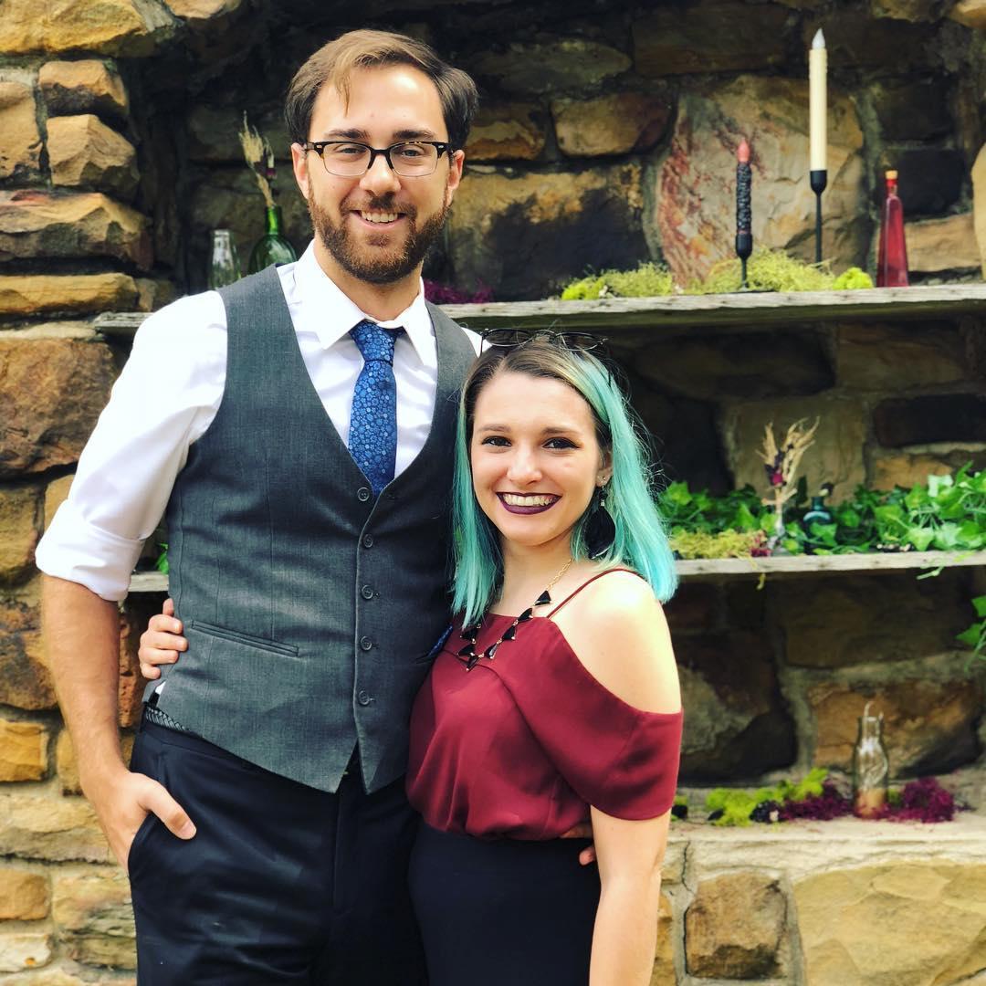 At Carrie & Jason's wedding in Raccoon Creek State Park, 2018.