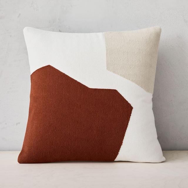 Corded Minimalist Geo Pillow Cover, 20"x20", Copper