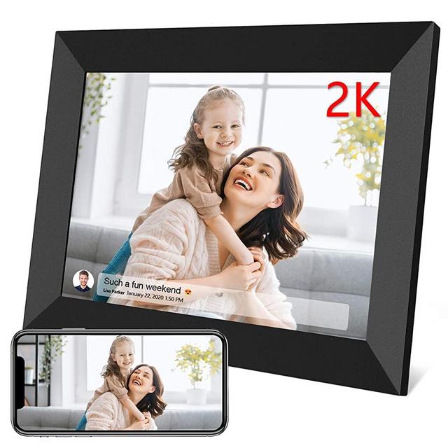 FRAMEO 10 Inch Smart WiFi Digital Photo Frame 2048×1536(4:3) 2K QHD IPS LCD Touch Screen, Auto-Rotate, 16GB Storage, Support Micro SD Card, Share Moments Instantly via Frameo App from Anywhere