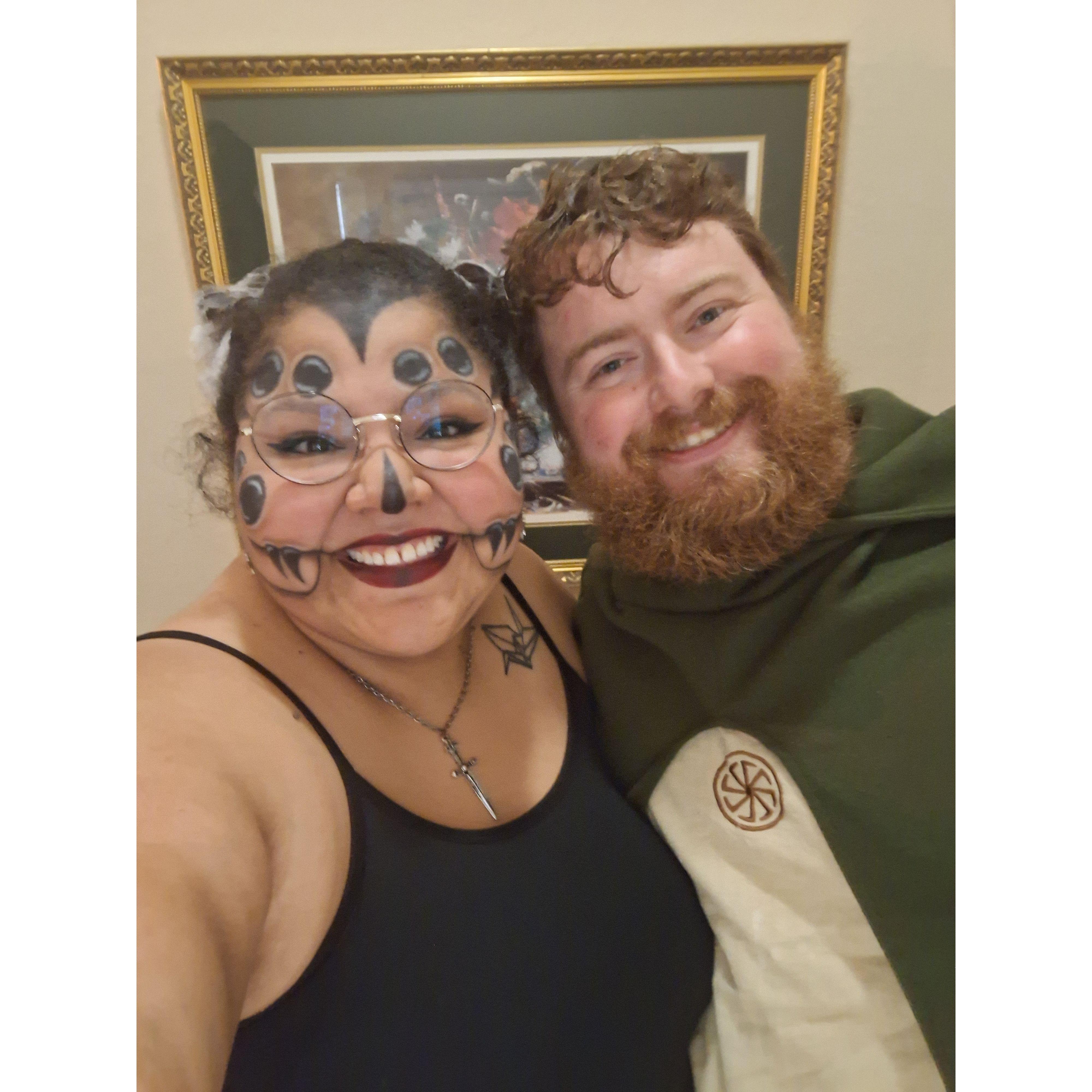 Halloween '24 as Samwise Gamgee and Shelob, yes I did scare some kids lol