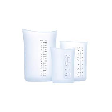 iSi Set of 3 Flexible Measuring Cups - 1, 2 and 4C. Capacity. Highly Ranked and Recommended