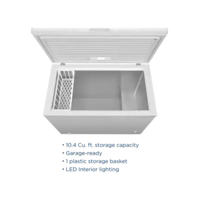 Insignia™ - 10.4 Cu. Ft. Garage-Ready Chest Freezer - White