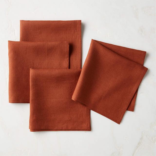 Bolt Ginger Linen Napkins Set of 4
