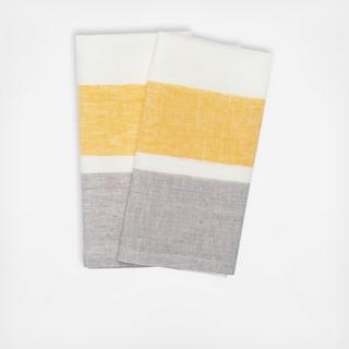 Bold Stripe Linen Dish Towels, Set of 2