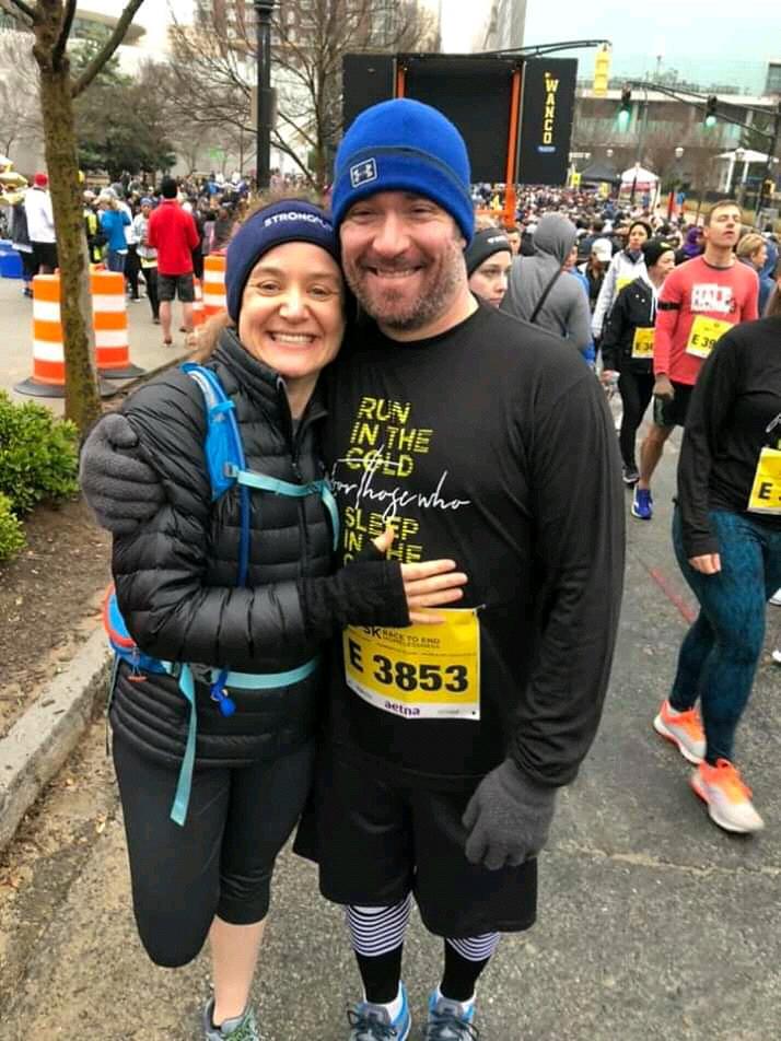 We run for the Atlanta Mission & all the amazing things they do for our city. Both of us are forever grateful for their part in our story.