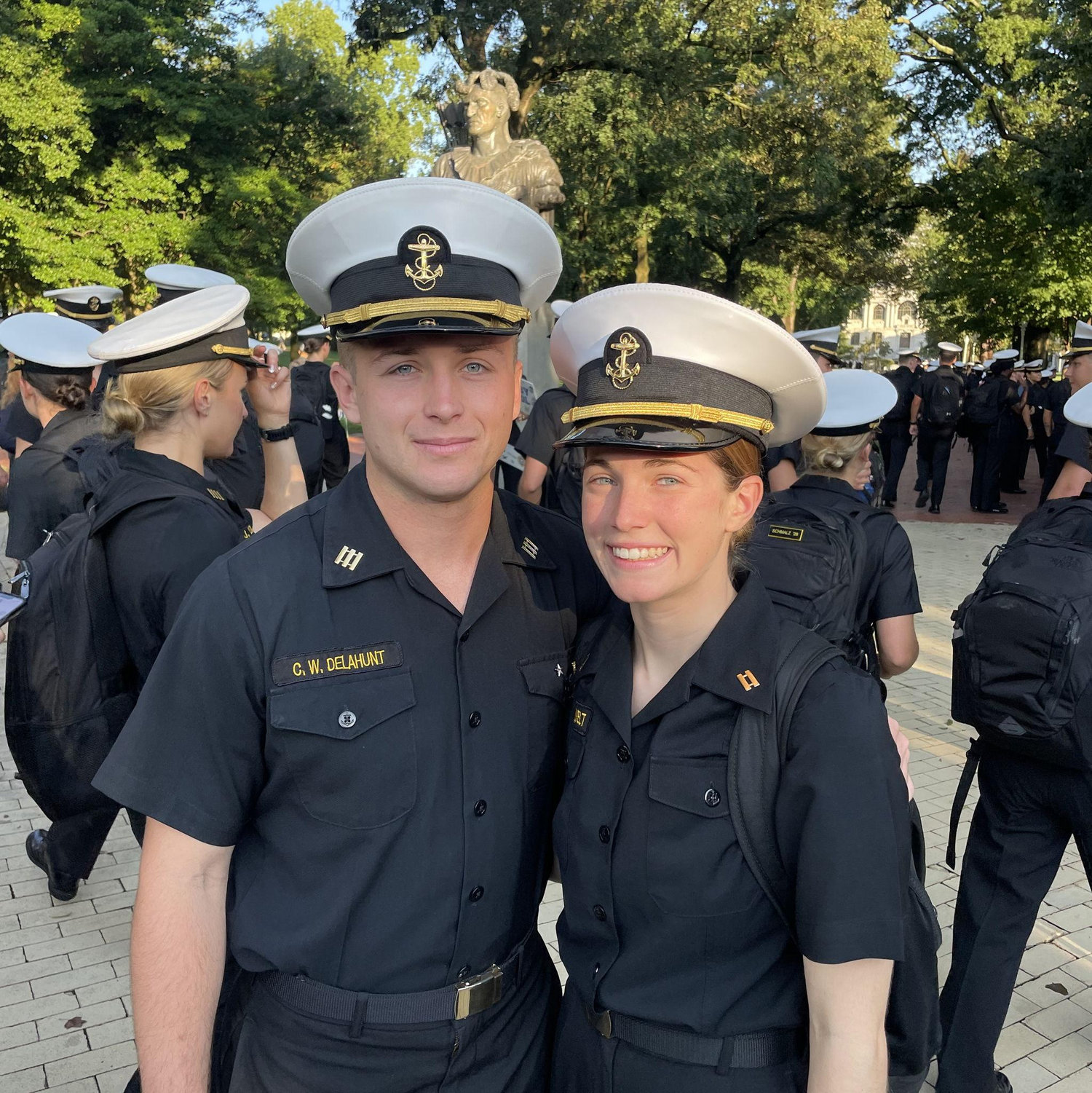 Our last first day of school at the Naval Academy!