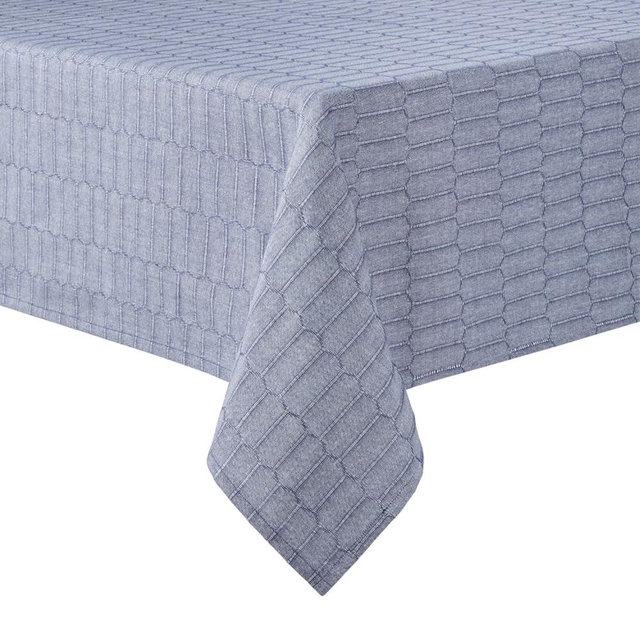 Martha Stewart Honeycomb Tablecloth, 60"x120", Blue