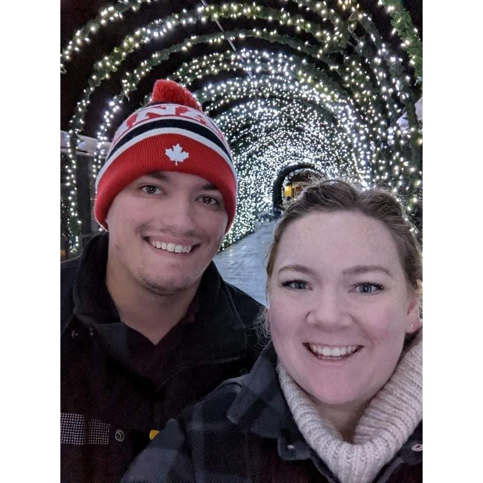 Tom and Tori on a mini vacation in Cincinnati, Ohio.