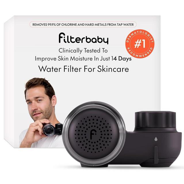 Filterbaby Skincare Filter 2.0, Bathroom Sink Filter Water Faucet for Skin Care, Clinically Tested Starter Kit, Filter w/10 Faucets Adaptors, Sink Water Filter for Skin Protection (Black)