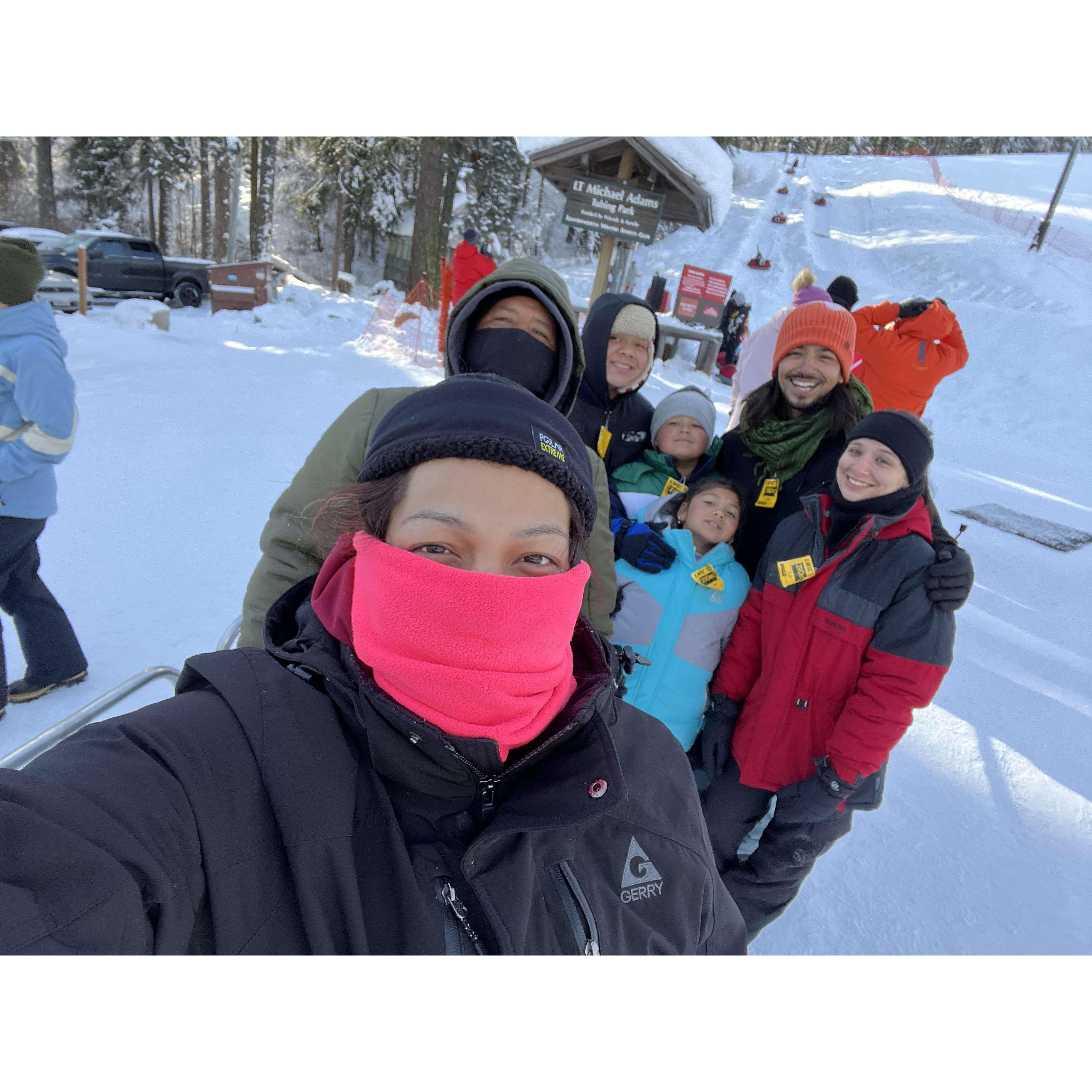 Bristol's first time snow tubing