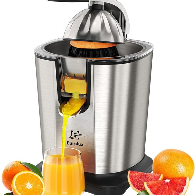 Eurolux Electric Citrus Juicer Power Pro - With 300 Watts of Power, This is The Most Powerful Juicer, for an Easy Smooth Juicing Experience | with Its New Updated Design