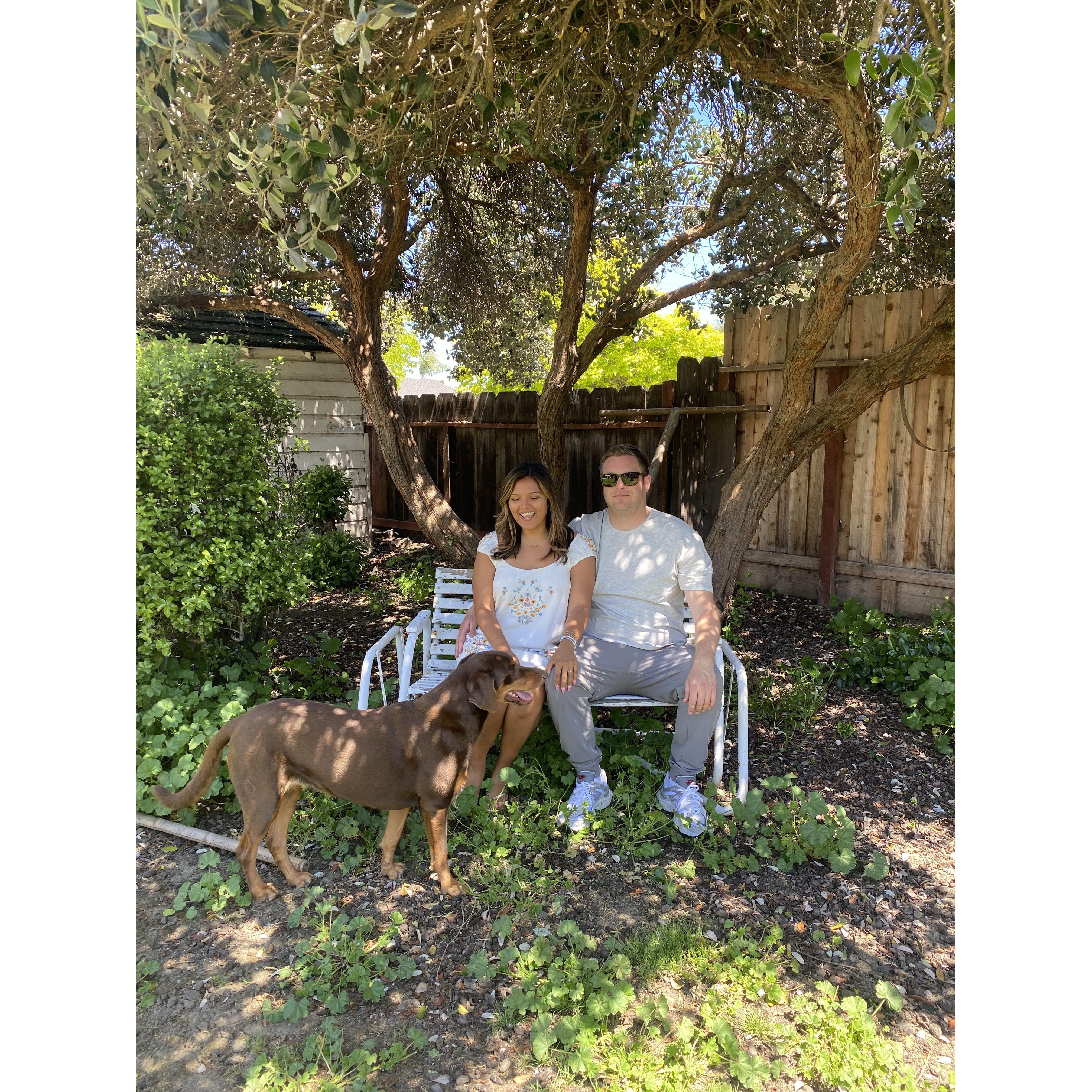 Summer 2023 in Athena's mom's backyard