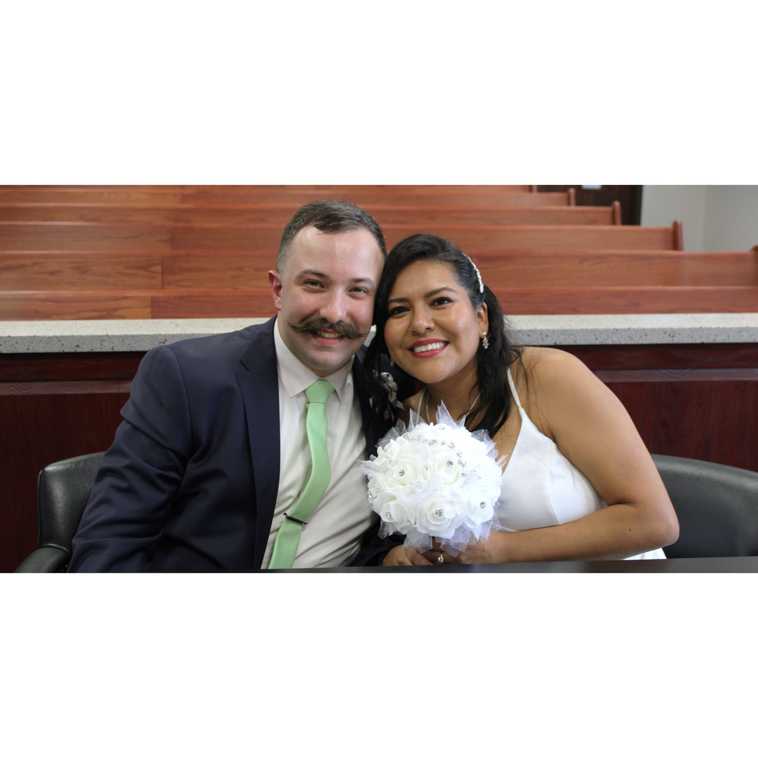 Moments before ‘I do’ at our courthouse wedding on 08/08/2024. 💍❤️