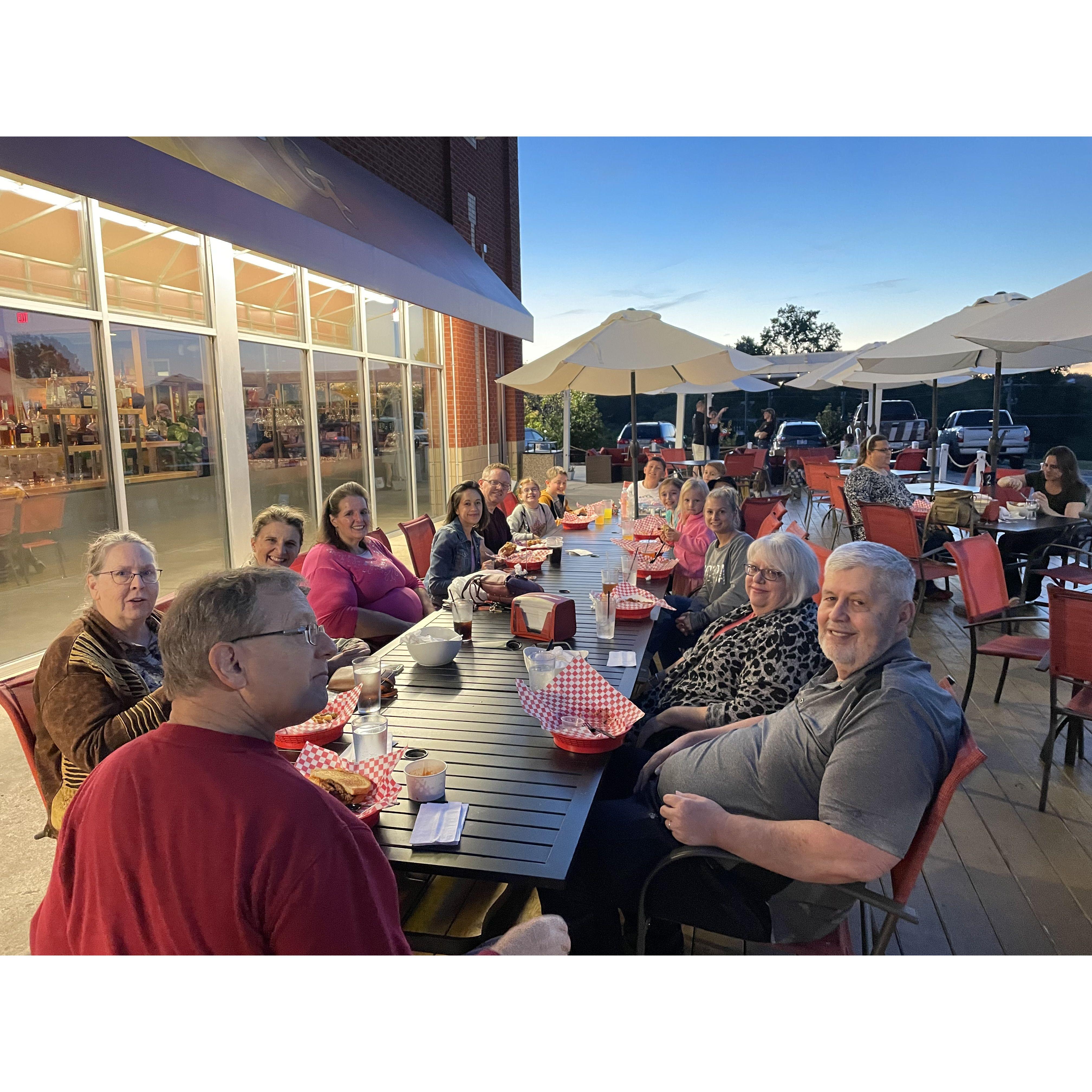 Judi's awesome Care Group out for dinner! Best people in the world!!