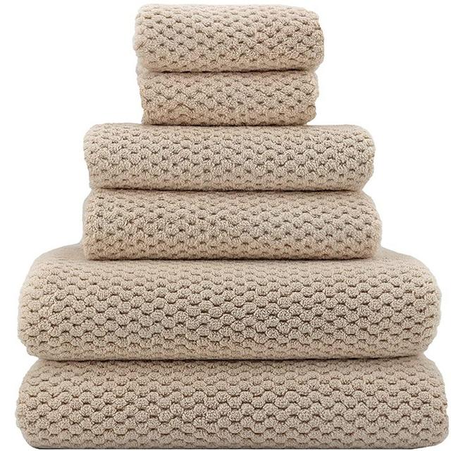 Texere 100% Organic Cotton Diamond Jacquard Towel Set