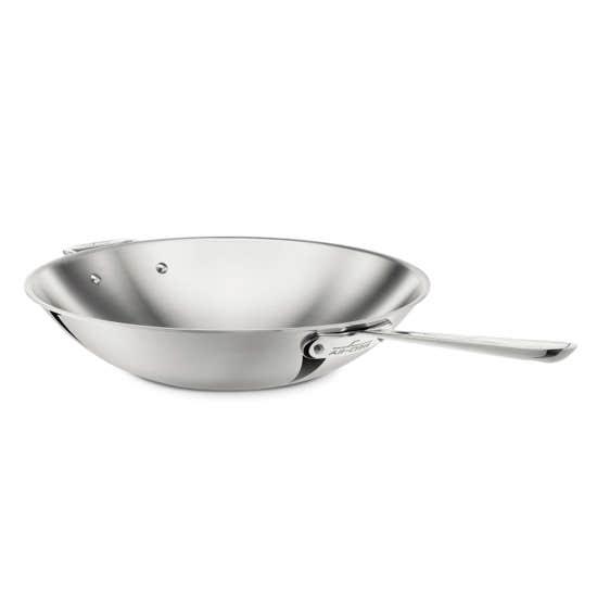 D3 Stainless 3-ply Bonded Cookware, Open Stir Fry Pan, 14 inch