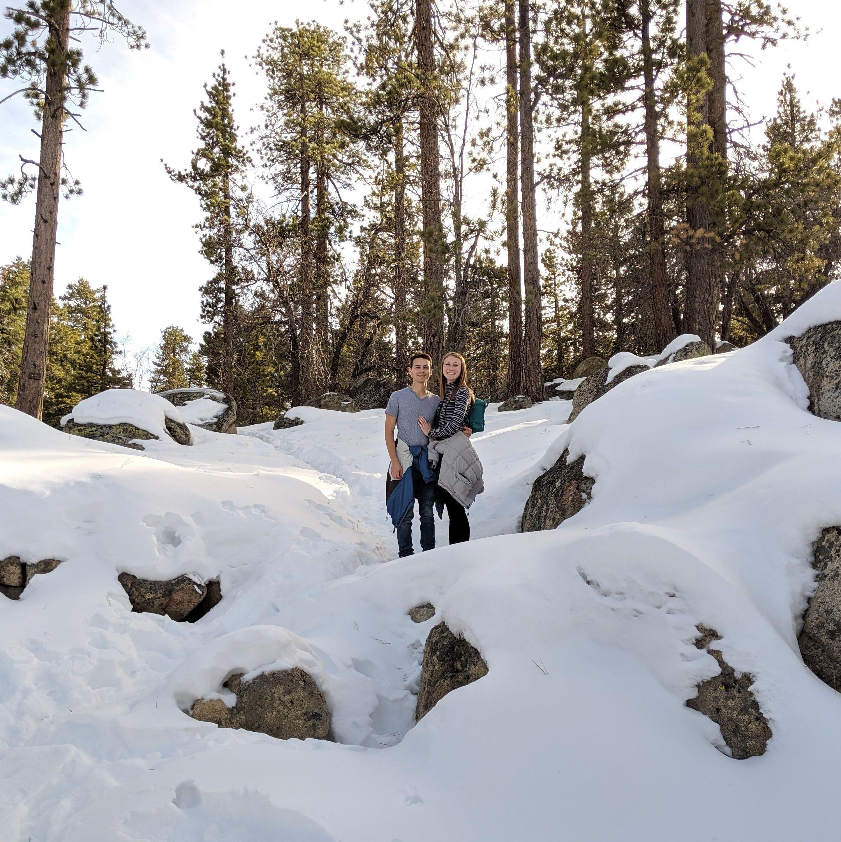 Enjoying a nice snowy afternoon in Big Bear.