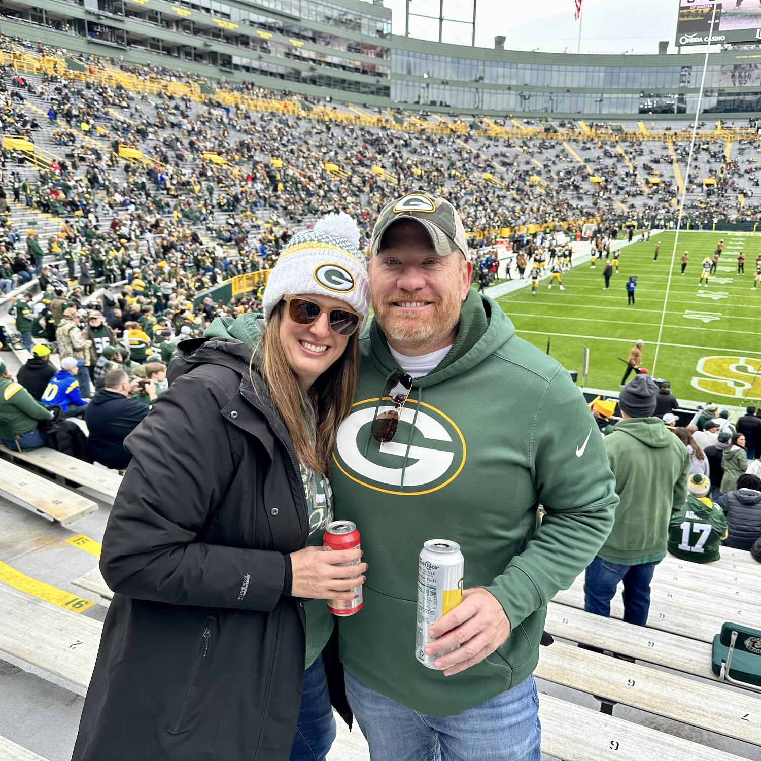 Our first Packer’s game together
