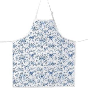 JNIAP Chinoiserie Kitchen Apron Chinoiserie Floral Apron Chinoiserie Kitchen Accessories Chinoiserie Gift