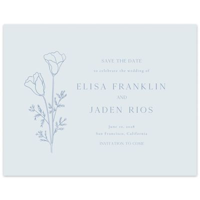 Ice, Blue Wedding Digital Save the Date - Coquelicot Landscape