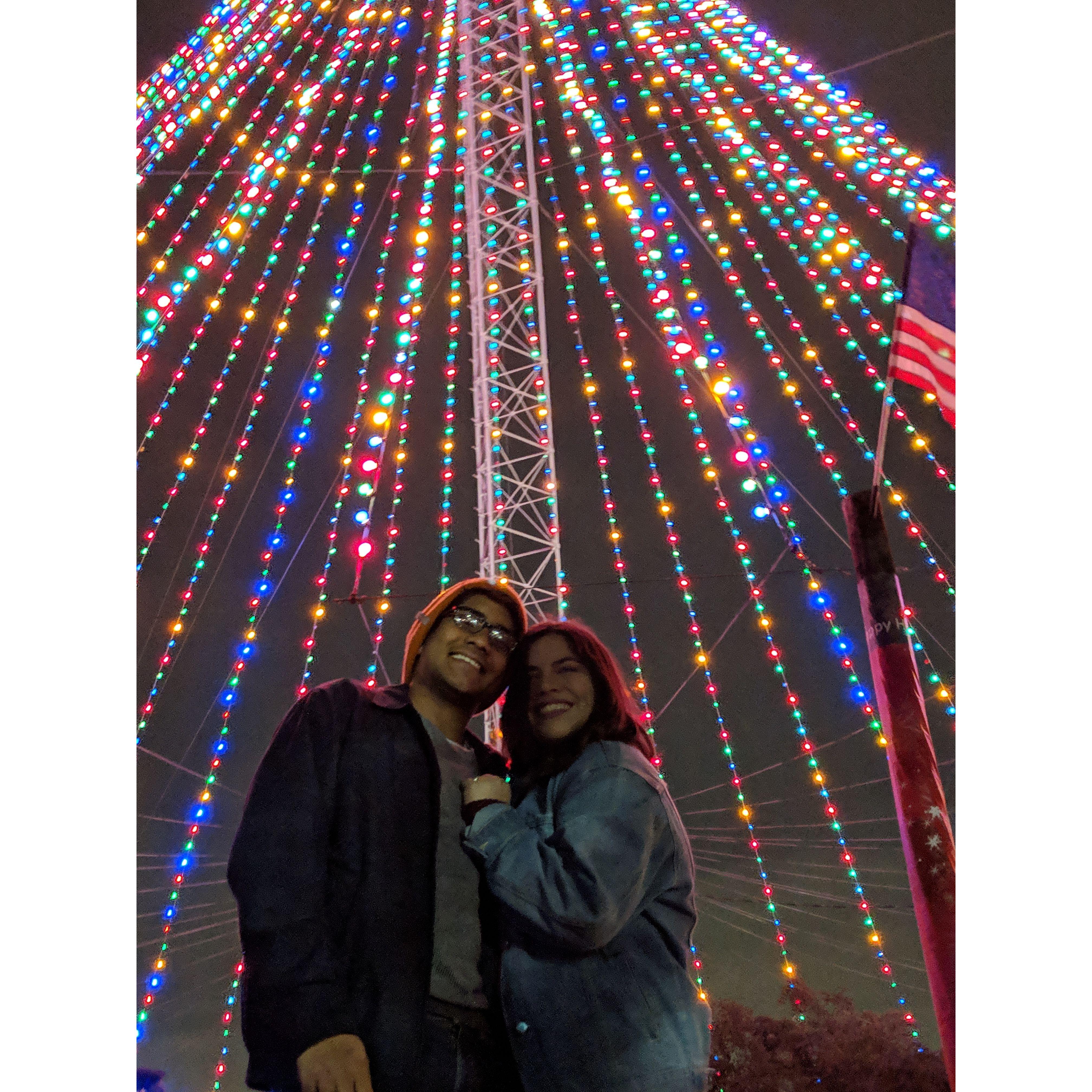 This photo was taken at by Austin Trail of Lights by one of their best friends, Ricky Garcia.