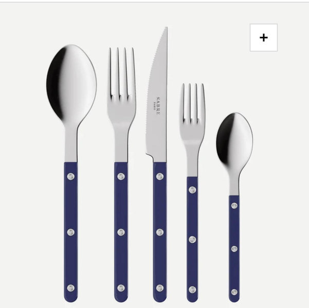 Bistrot Solid, Navy blue - 5 pieces cutlery set