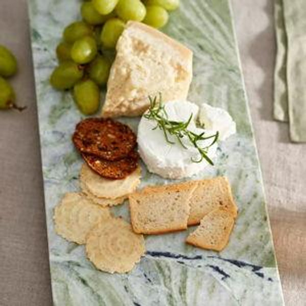 Green Marble Footed Serving Board