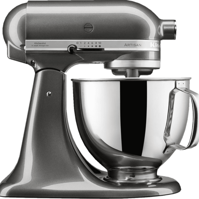 KITCHENAID 5KSM125EQG ARTISAN Küchenmaschine Liquid Graphite (Rührschüsselkapazität: 4,8 Liter, 300 Watt)