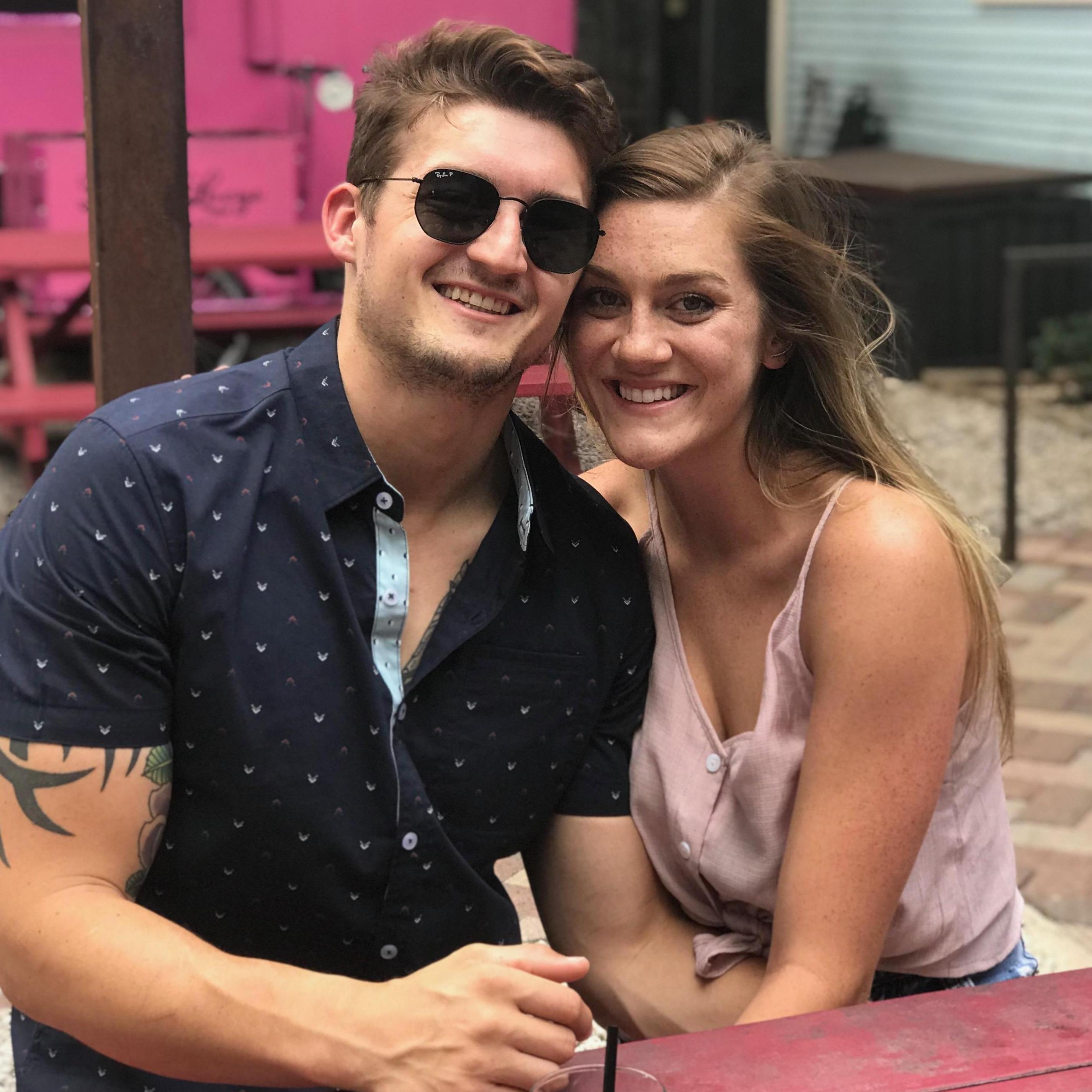 Our first picture together in June of 2018. We look like such babies!