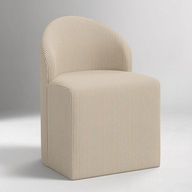 Noosa Upholstered Dining Chair, Prep Stripe Burlap