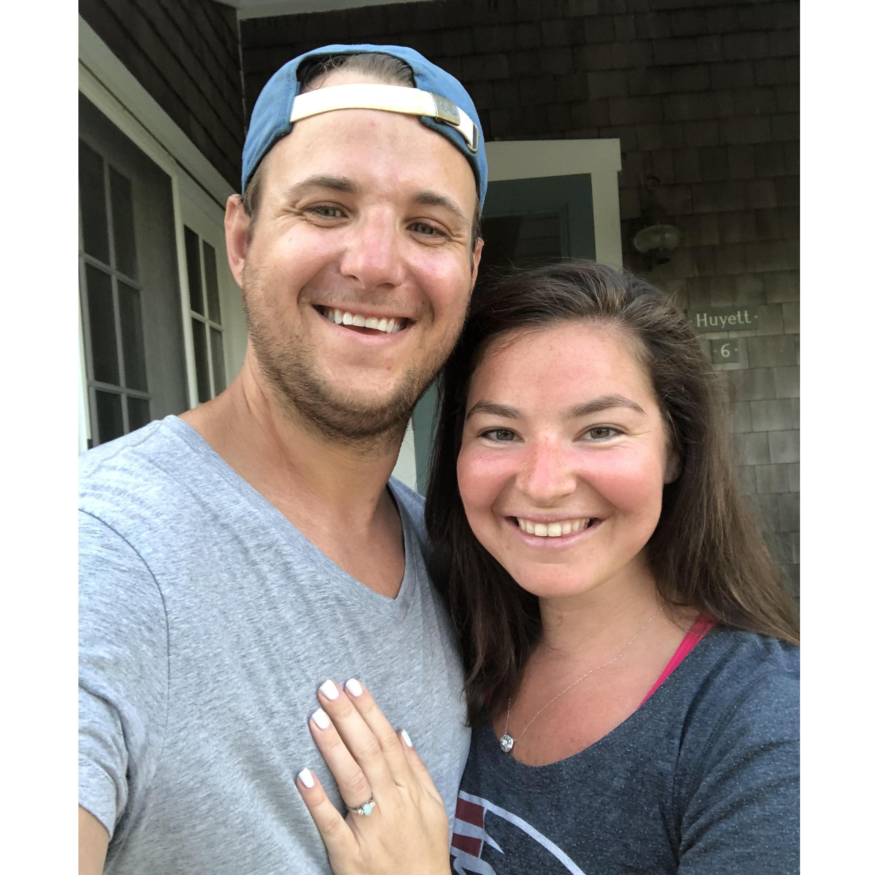Right after we got engaged in Menauhant!