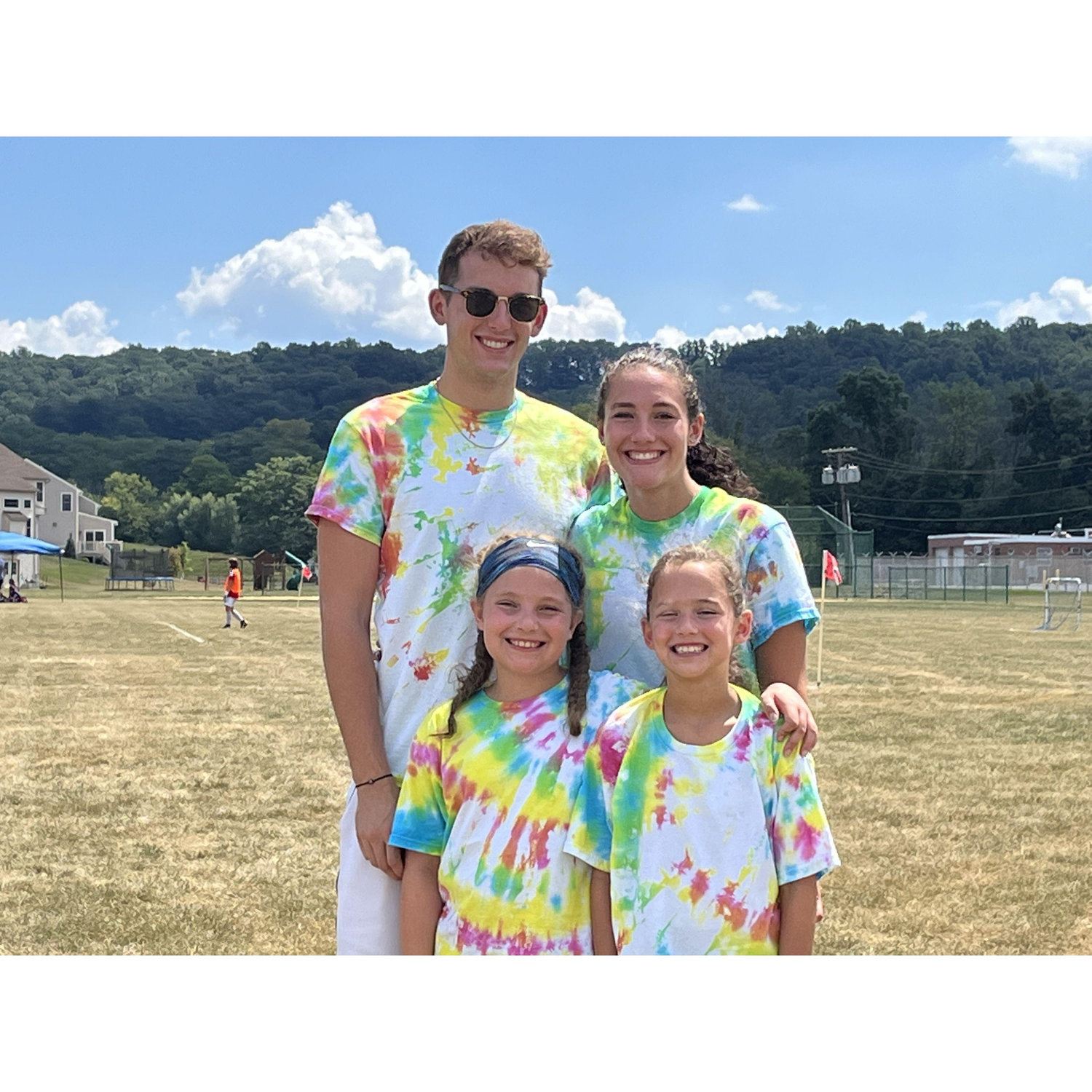 When we coached the twins soccer tournament in the summer!