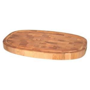 La Baie de l'artisan 10.25" X 18" X 1.5" Maple Chop Block Oval with Groove