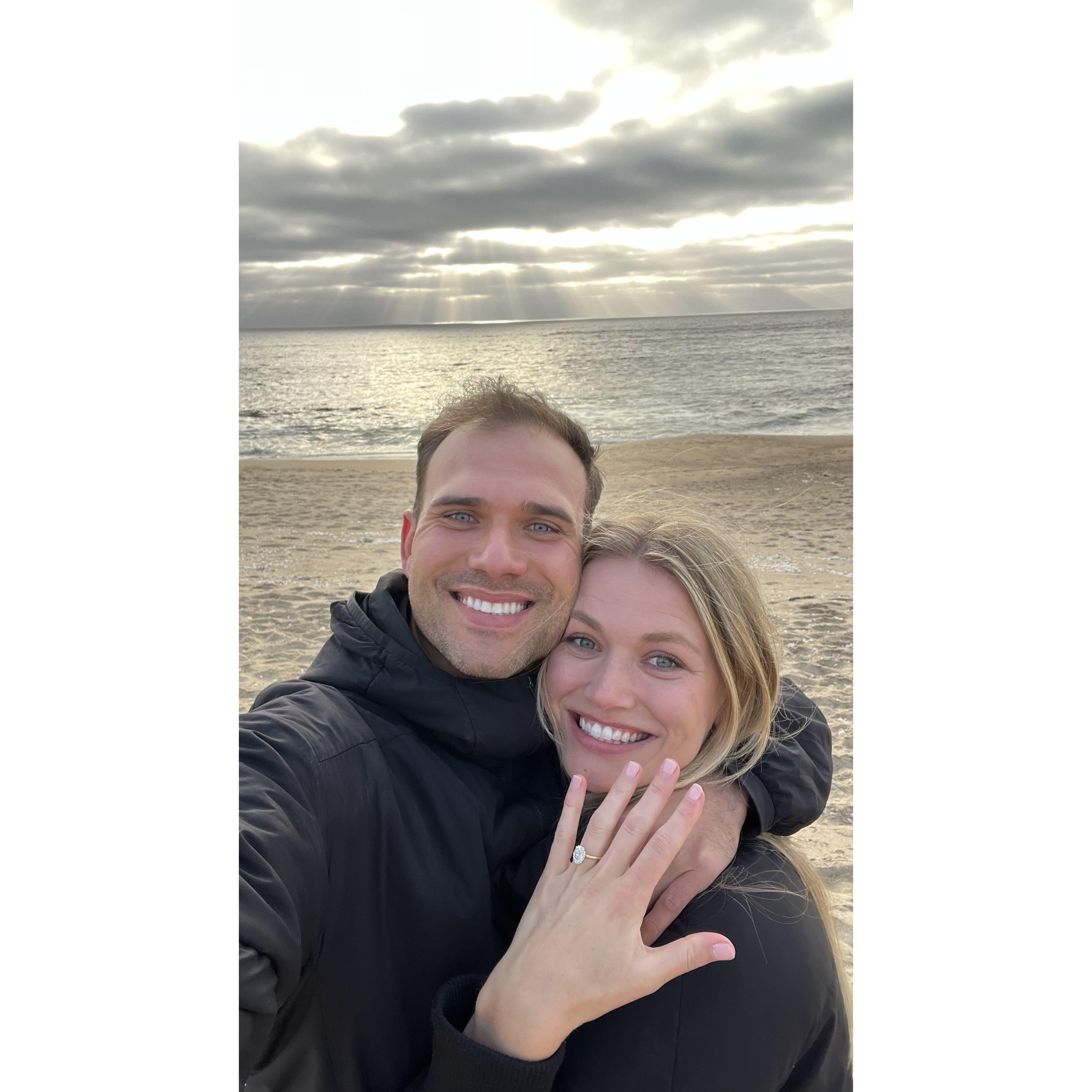 We got engaged in Carmel-by-the-sea!