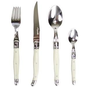 Laguiole Flatware Set - White - 24 Piece