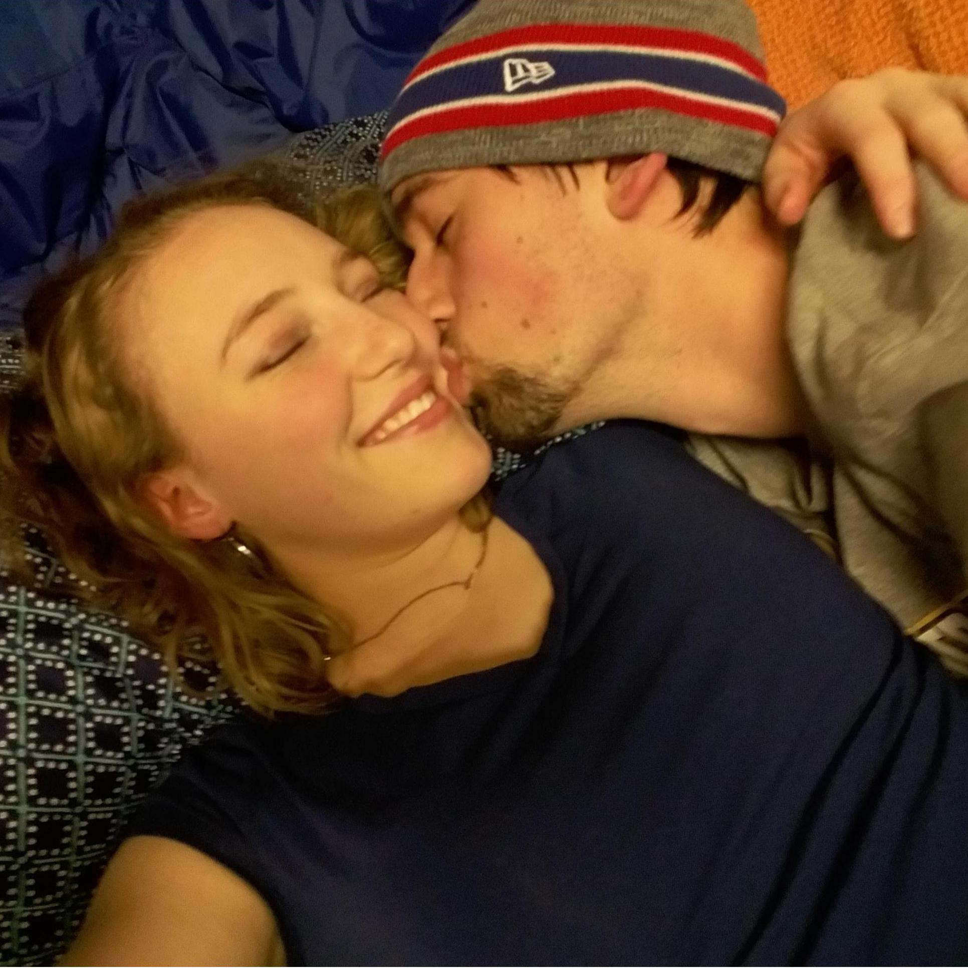 Gracie deserved a kiss after she told me she likes the Cubs.