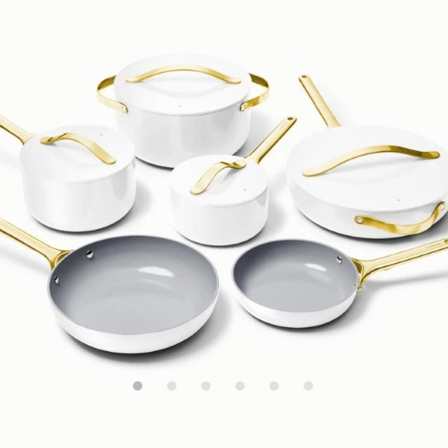 Caraway White and Gold Cookware & Minis Set