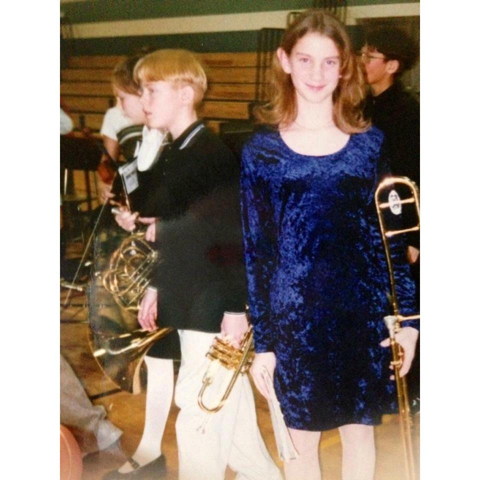 Before they were a couple, Amanda and Kyle were awkward-looking members of the middle school band.