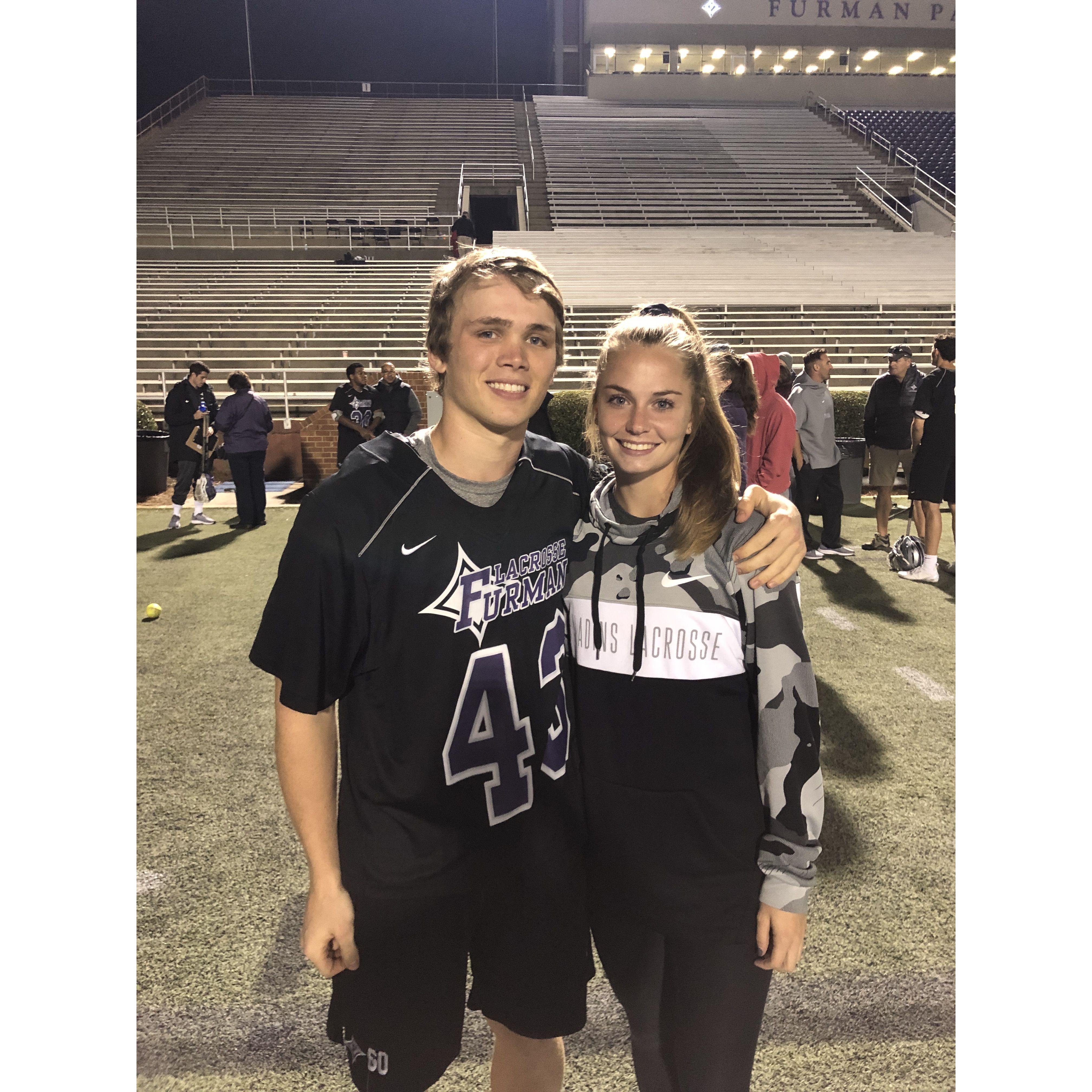 2019 - Supporting Hackett at his lacrosse game!