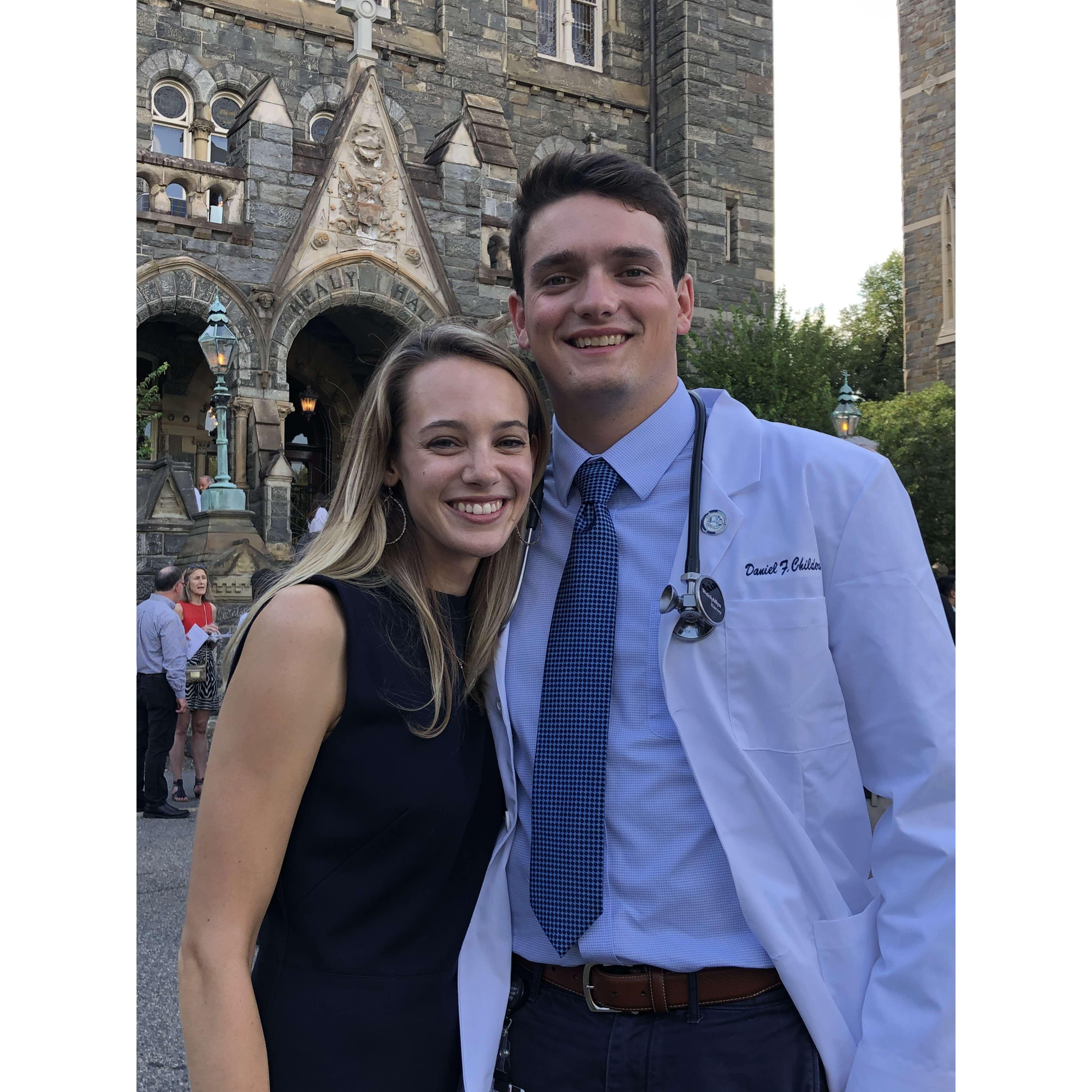 Danny's white coat ceremony