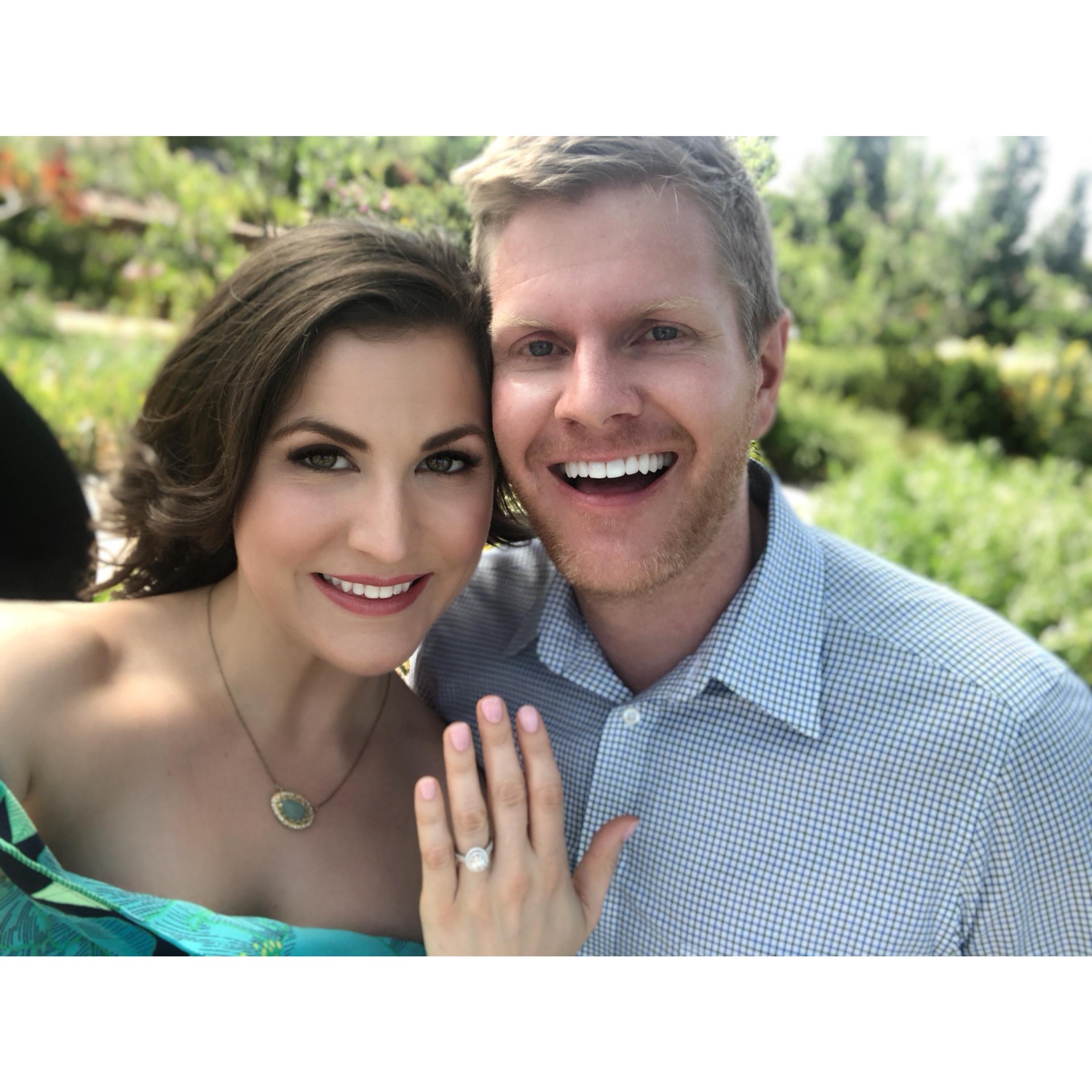 On June 16, 2018, Andrew proposed at the Tulsa Botanic Garden, where we had our first date.