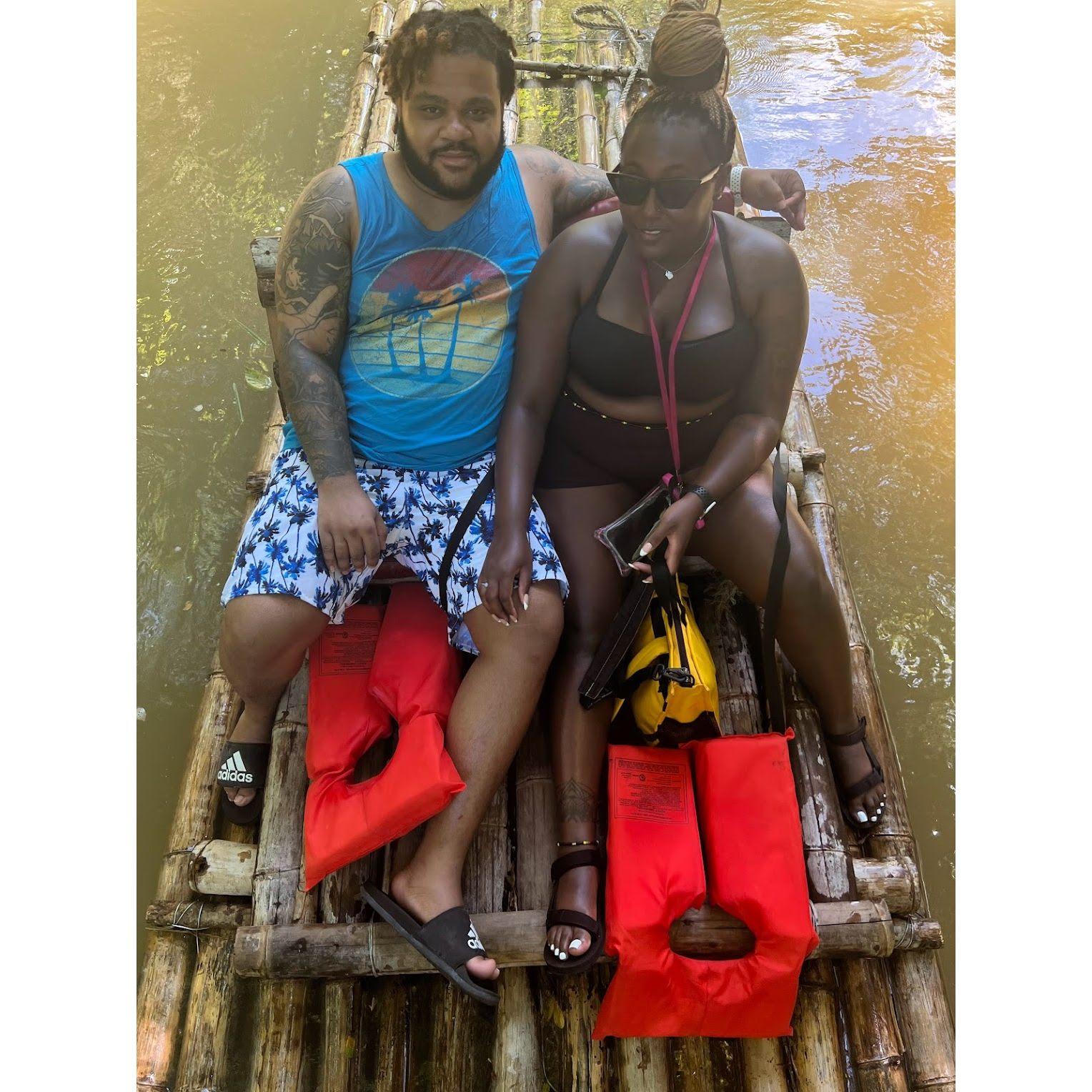 River rafting in Jamaica.