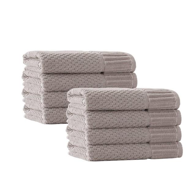 8pc Timaru Turkish Cotton Hand Towel Set Sand - Enchante Home