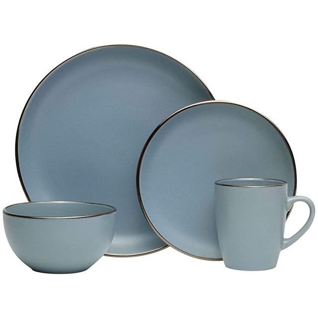 Pfaltzgraff 5256017 Hadlee Blue 16-Piece Dinnerware Set
