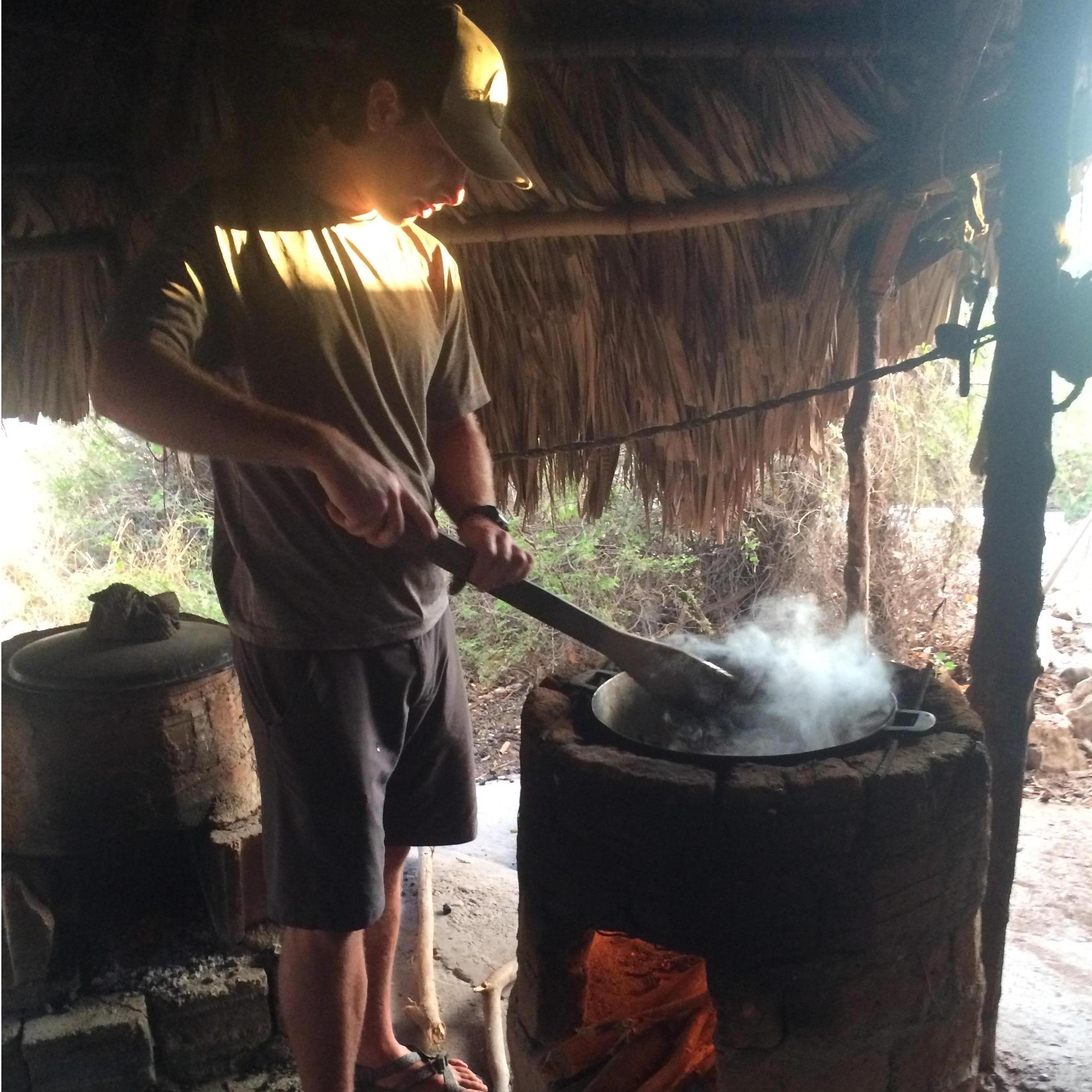 Mike cooking in Haiti